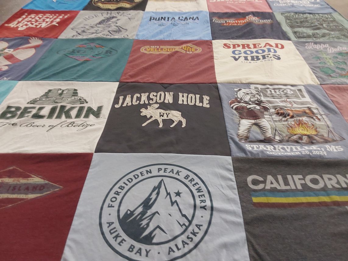 T-shirt quilt featuring mississippi state university by Tracee from SC