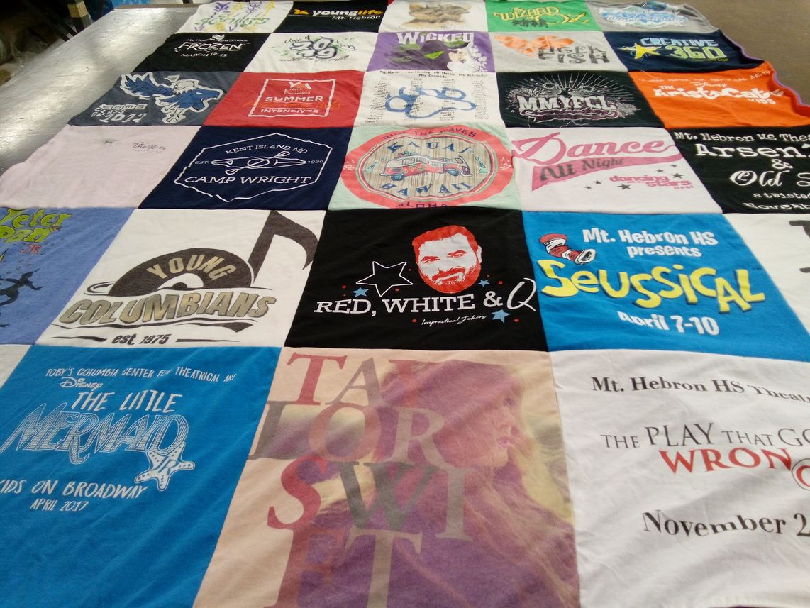 T-shirt quilt from mt hebron high school by Lisa from MD