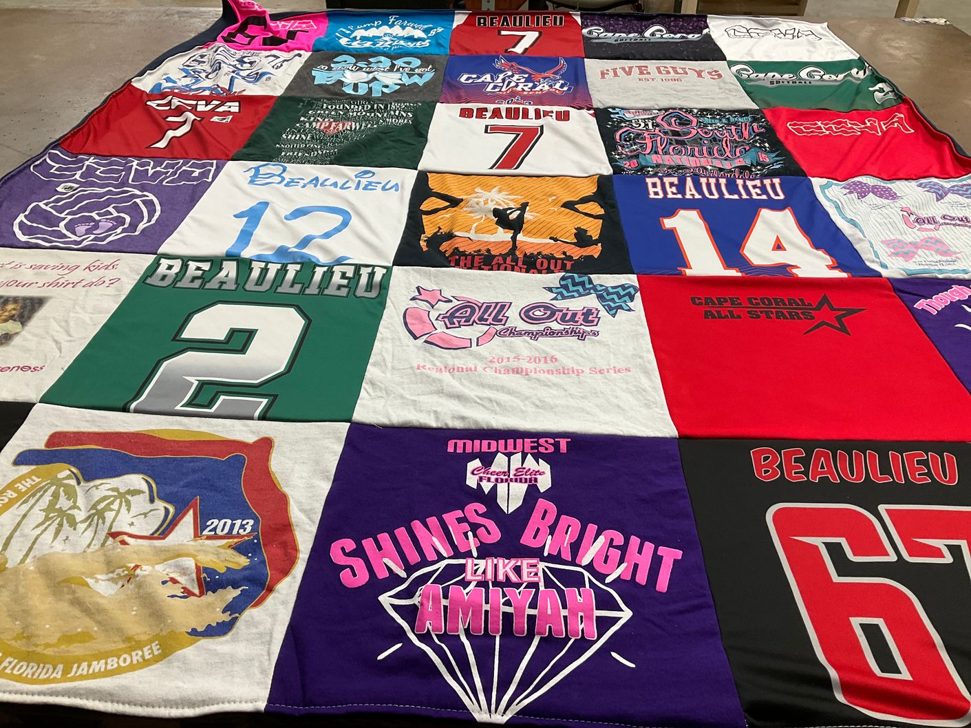 T-shirt quilt from beaulieu by Jeanne from FL