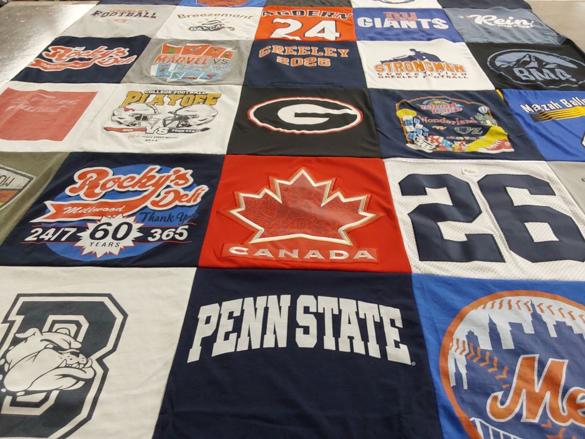 T-shirt quilt featuring new york giants by Lisa from NY