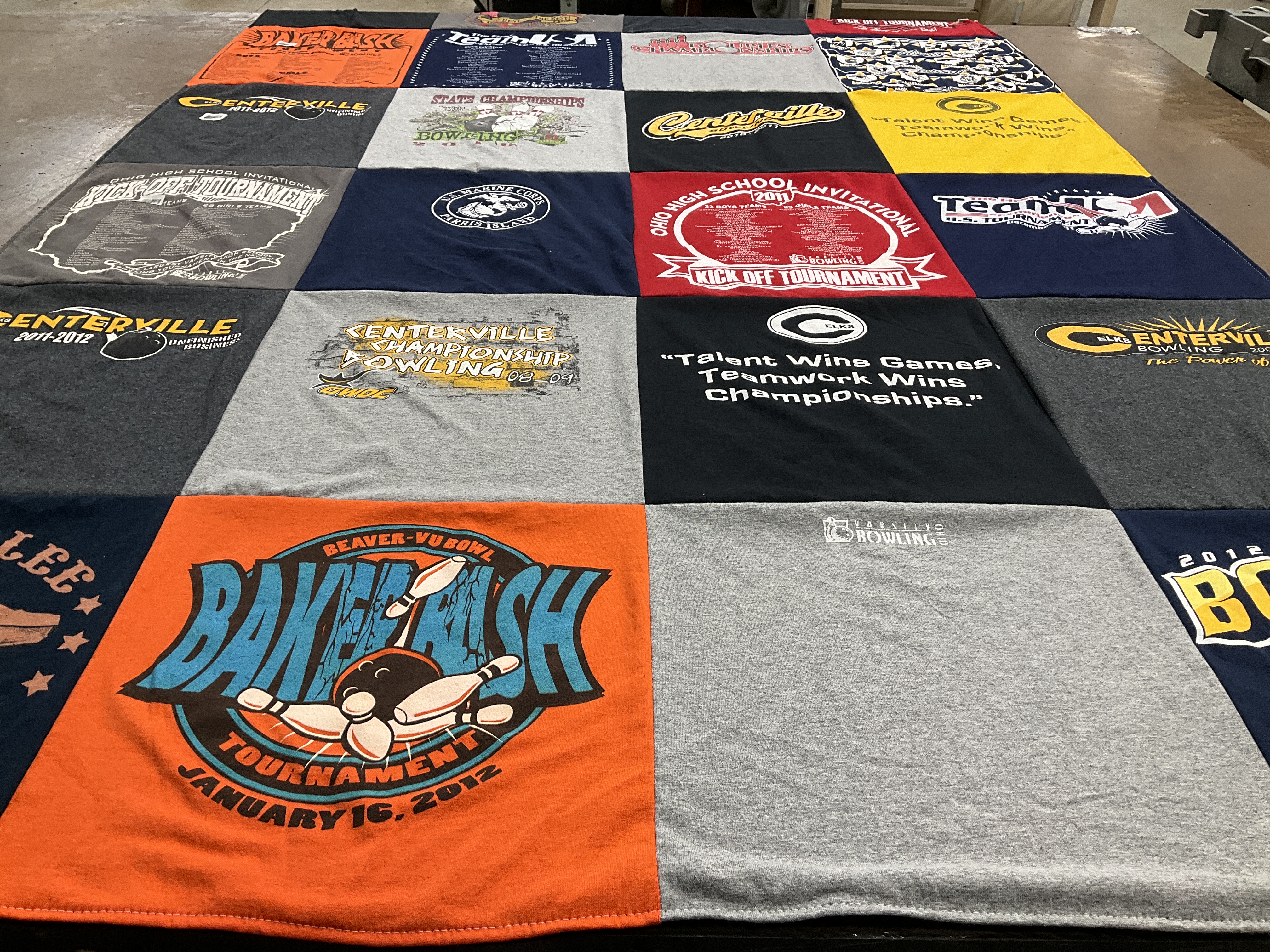 T-shirt quilt featuring elks by Mary from OH