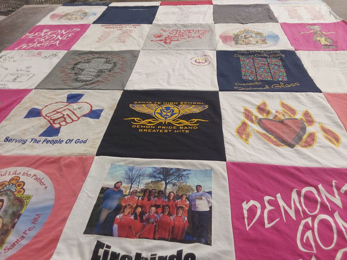 T-shirt quilt from santa fe high school by Michelle from NM