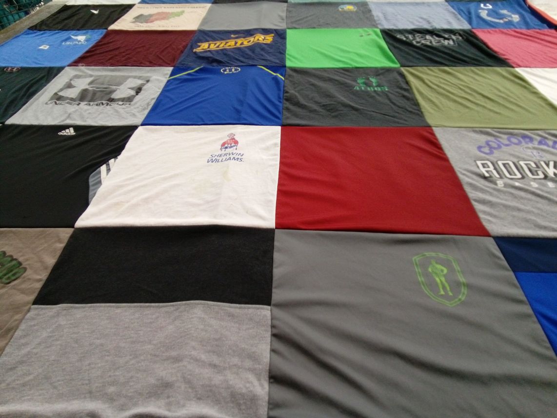 T-shirt quilt featuring colorado rockies baseball by Aloura from WY
