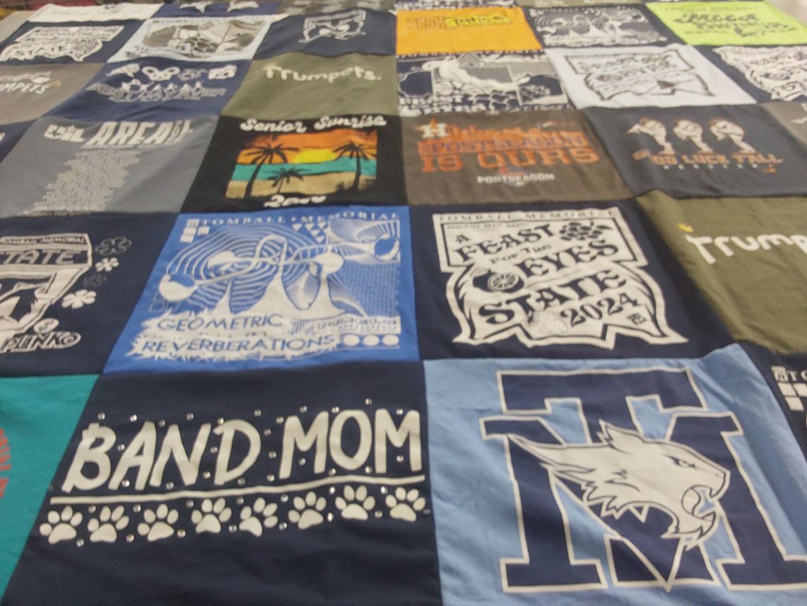 T-shirt quilt featuring tomball memorial high school by Monica from TX