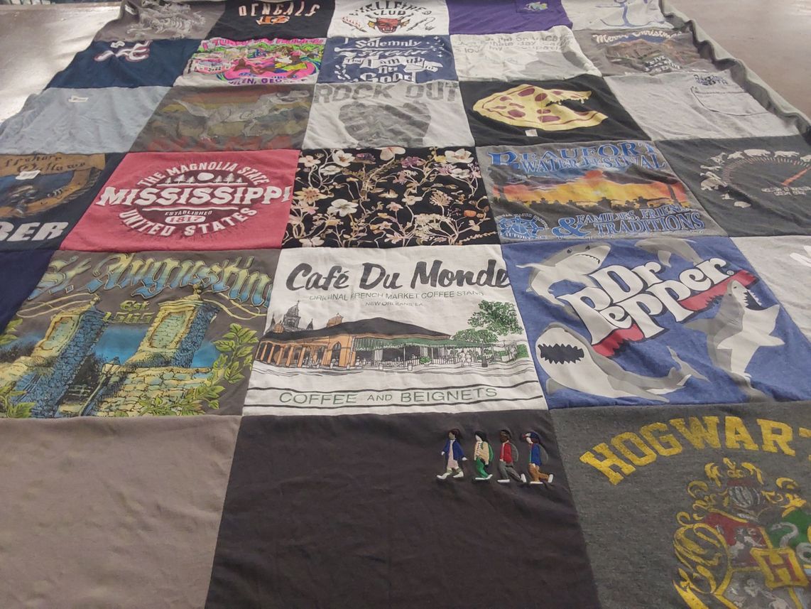 T-shirt quilt from hogwarts school of witchcraft and wizardry by Kayla from FL