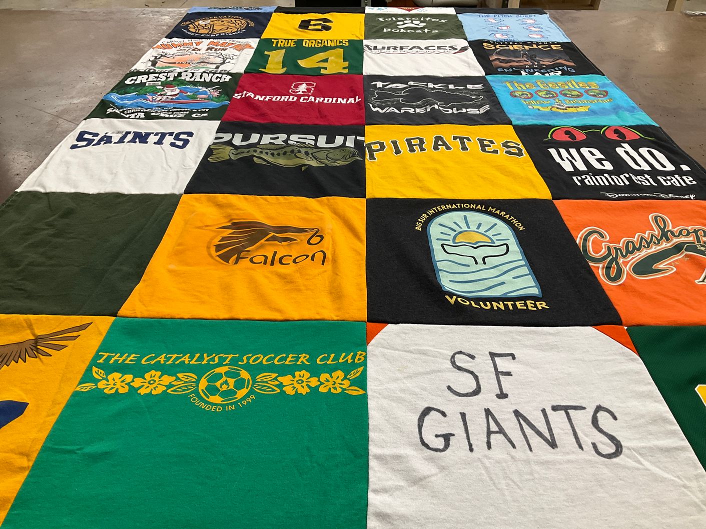 T-shirt quilt featuring sf giants by Agnieszka from CA