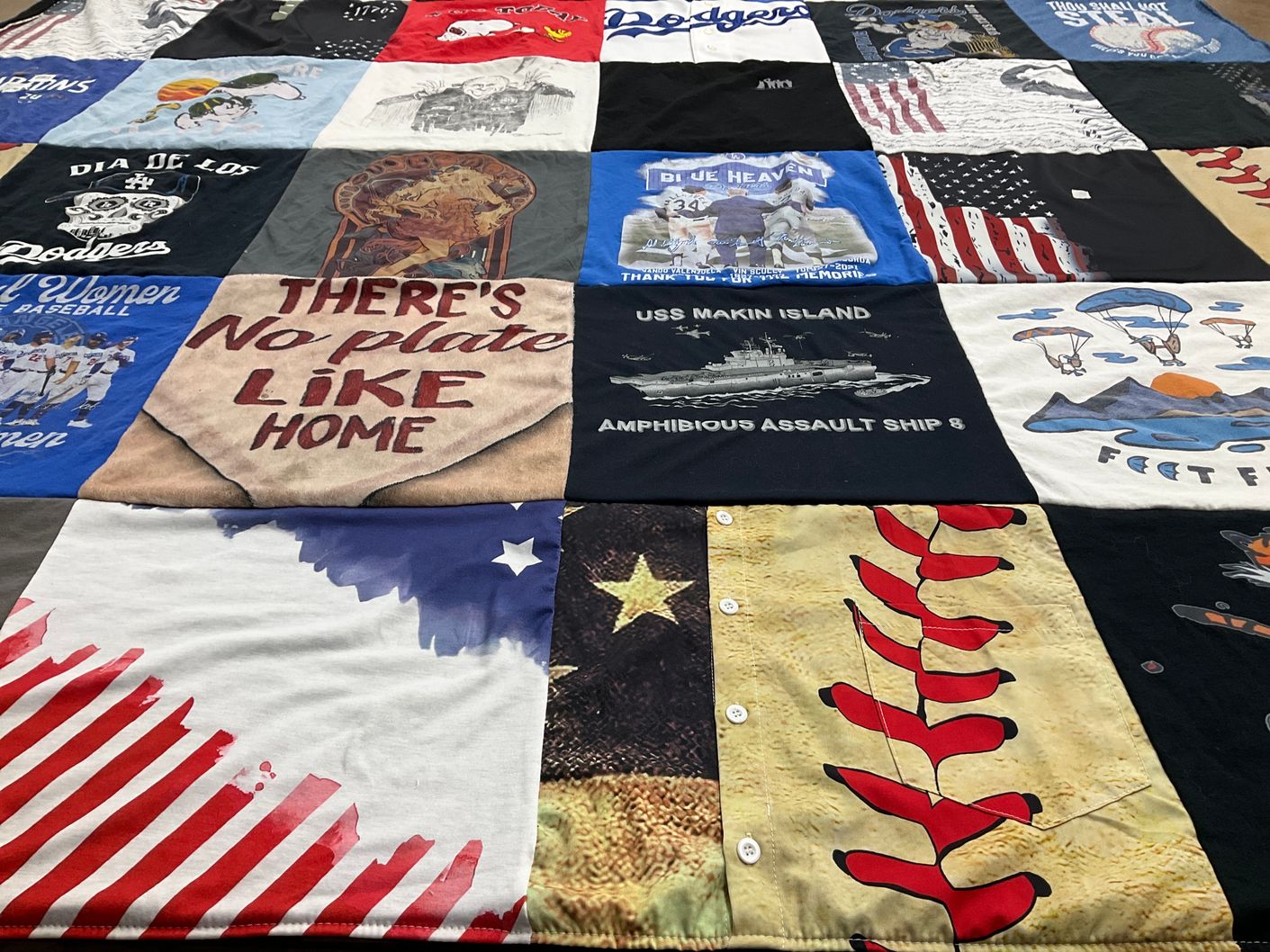 T-shirt quilt featuring los angeles dodgers by Herman Michael from AZ