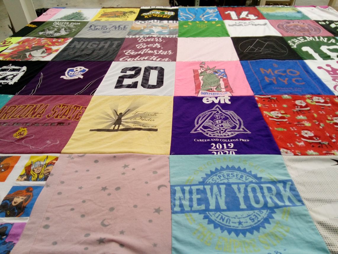 T-shirt quilt from arizona state university by Anna from AZ