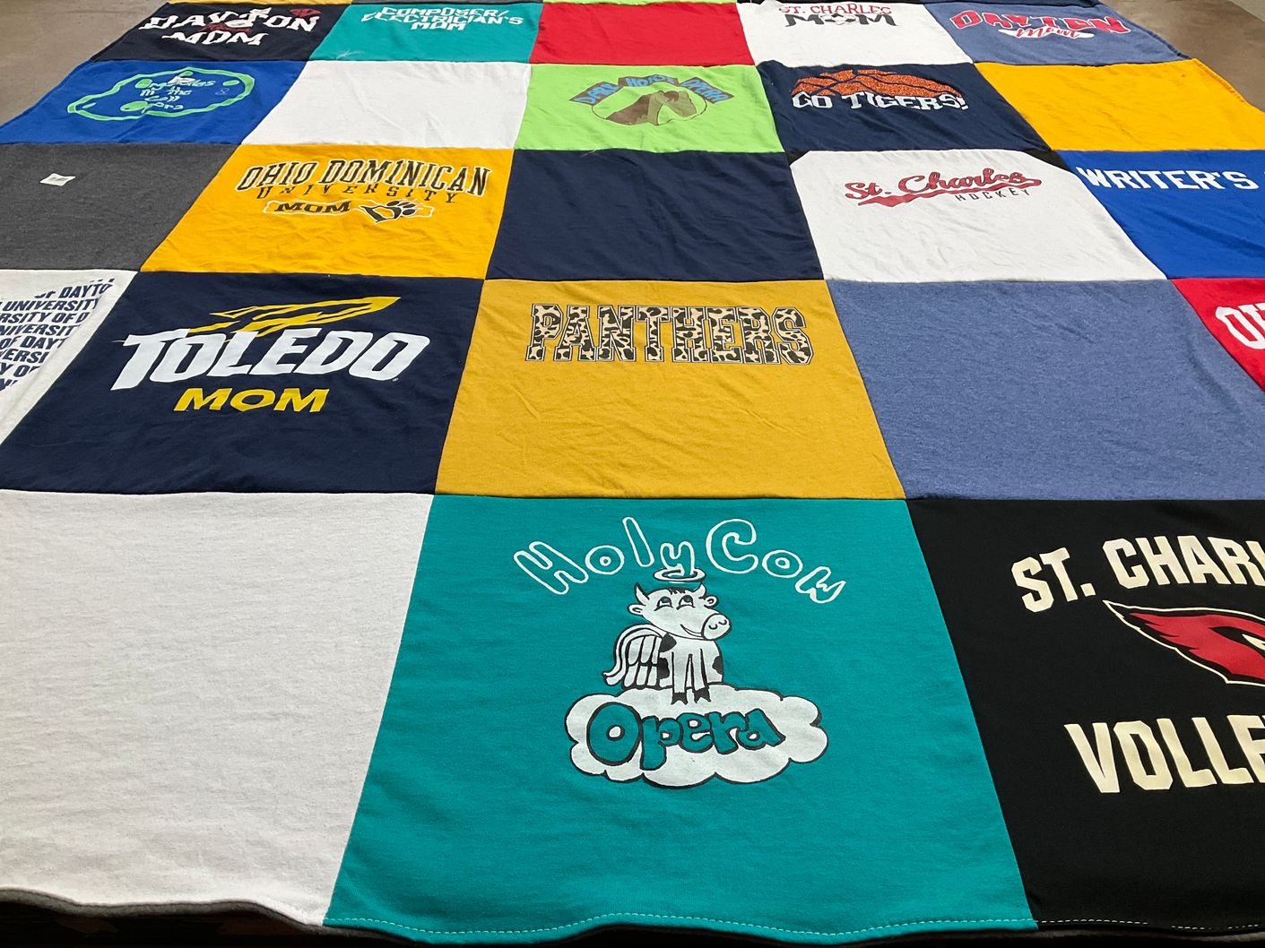 T-shirt quilt featuring st. charles, dayton by LAURA from OH