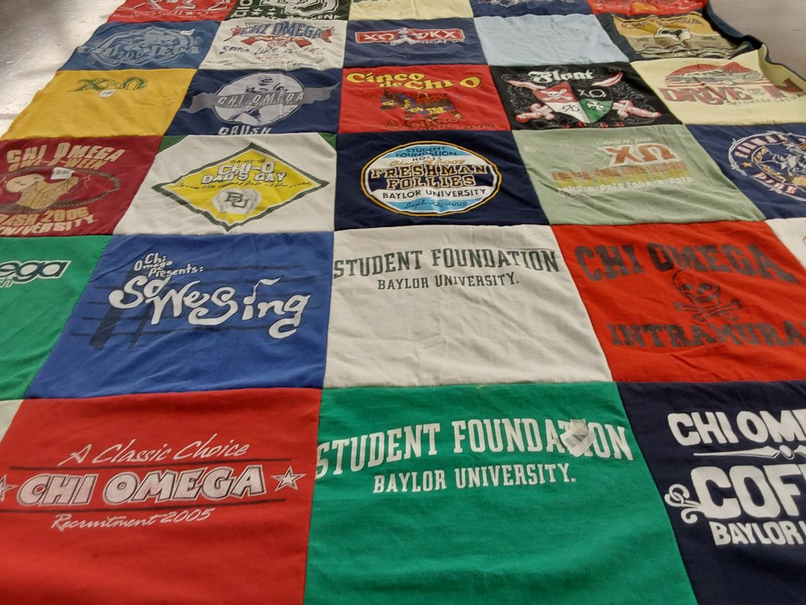 T-shirt quilt from baylor university by Allyson from TX