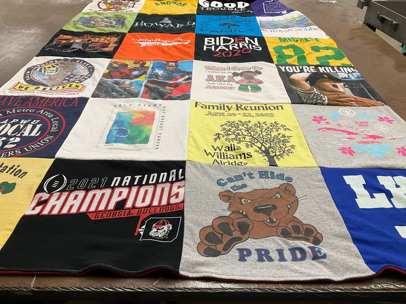 T-shirt quilt featuring georgia bulldogs by Jerome from GA