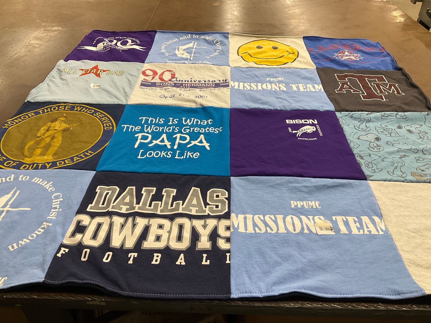 T-shirt quilt featuring dallas cowboys football by JULIE from TX