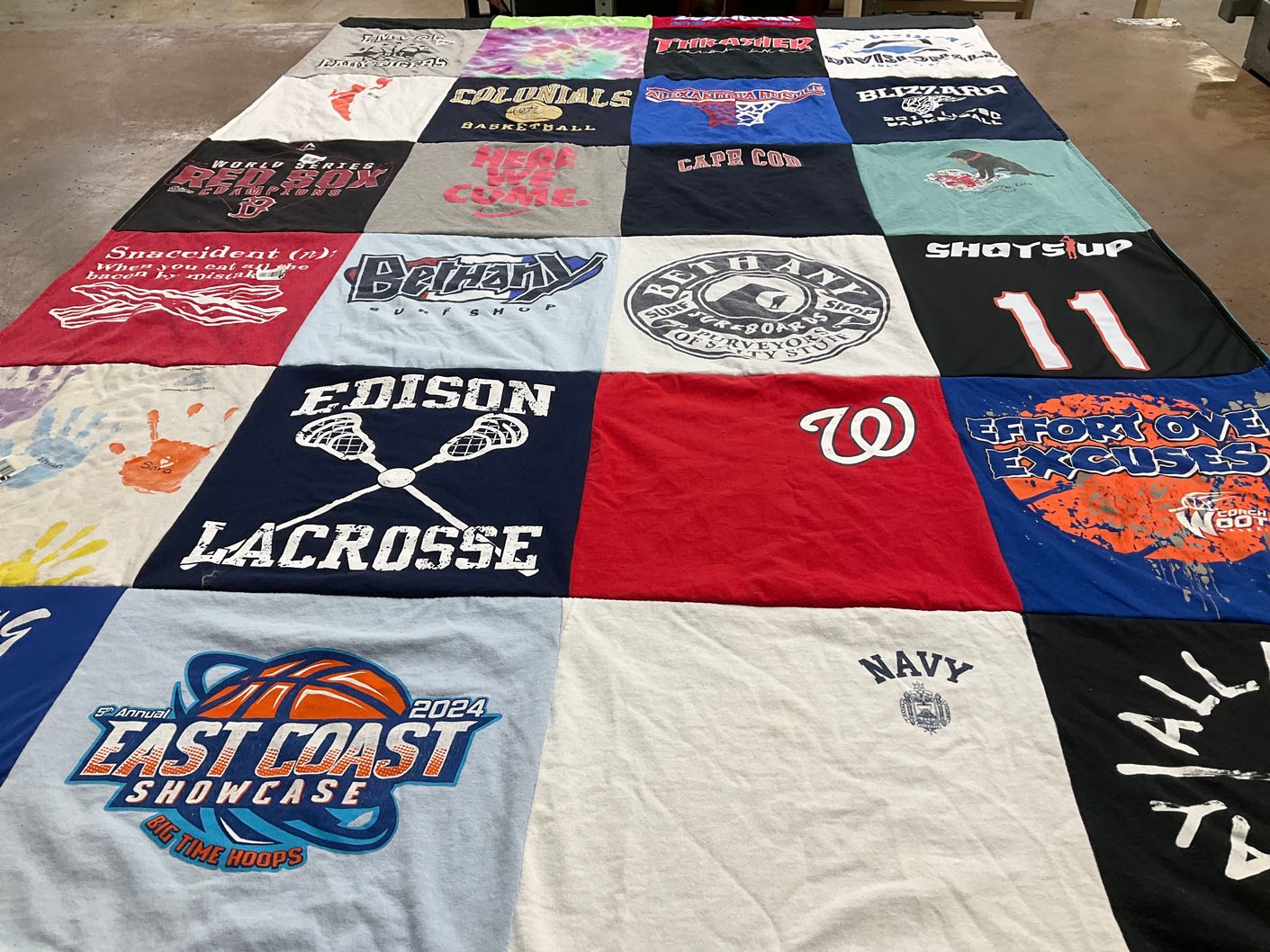 T-shirt quilt from edison high school by Danielle from VA