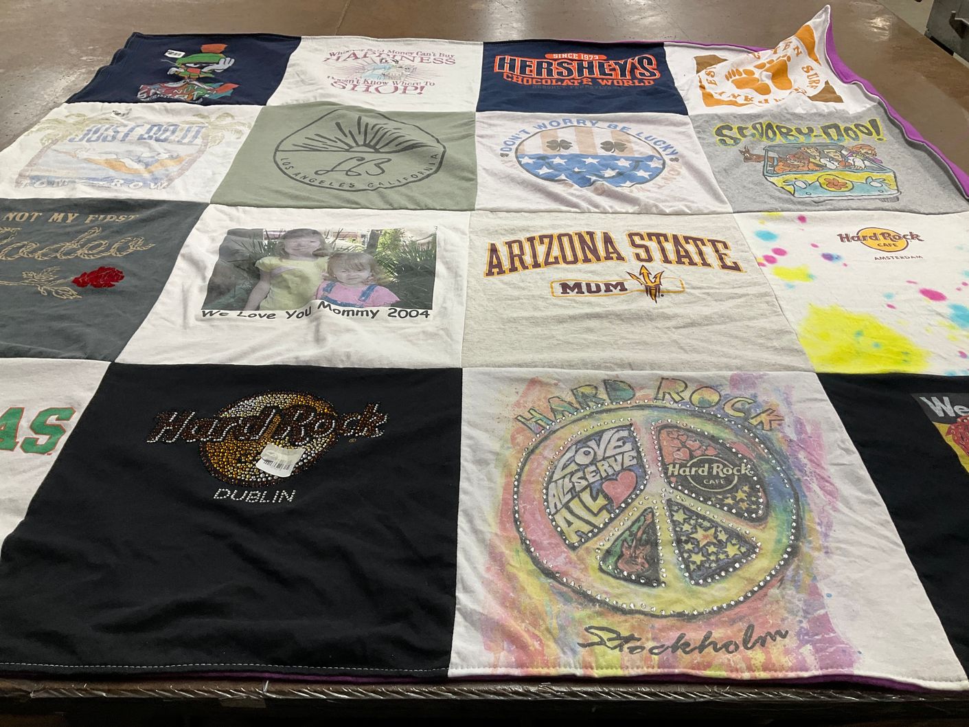 T-shirt quilt from arizona state university by Roseann from AZ