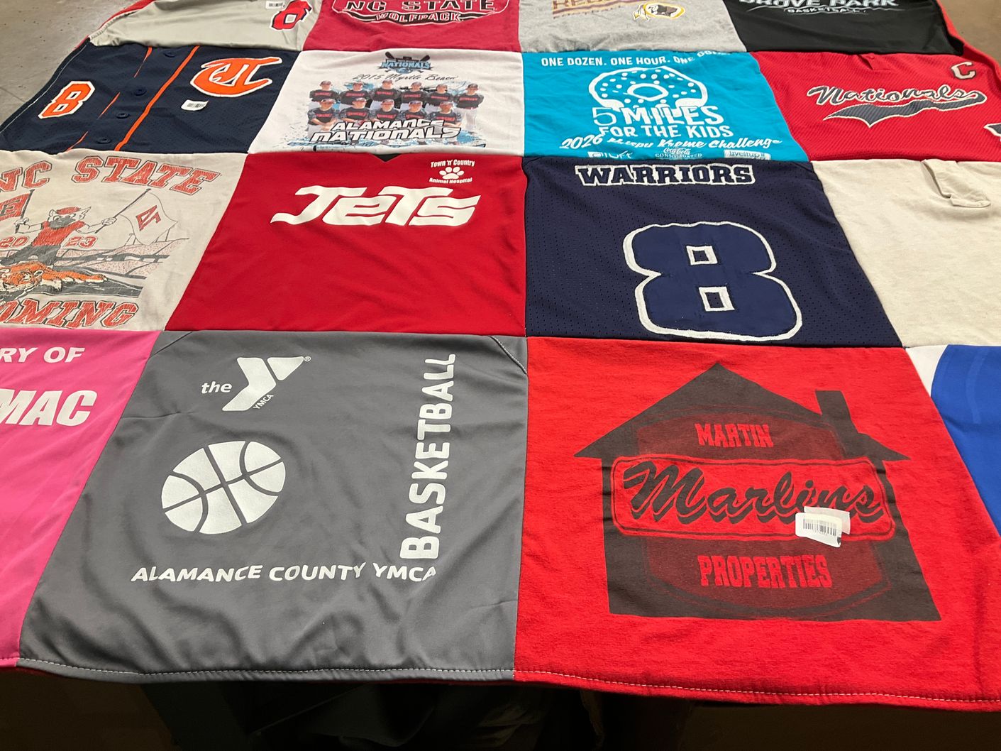T-shirt quilt featuring nc state wolfpack, alamance county ymca by Dana from NC