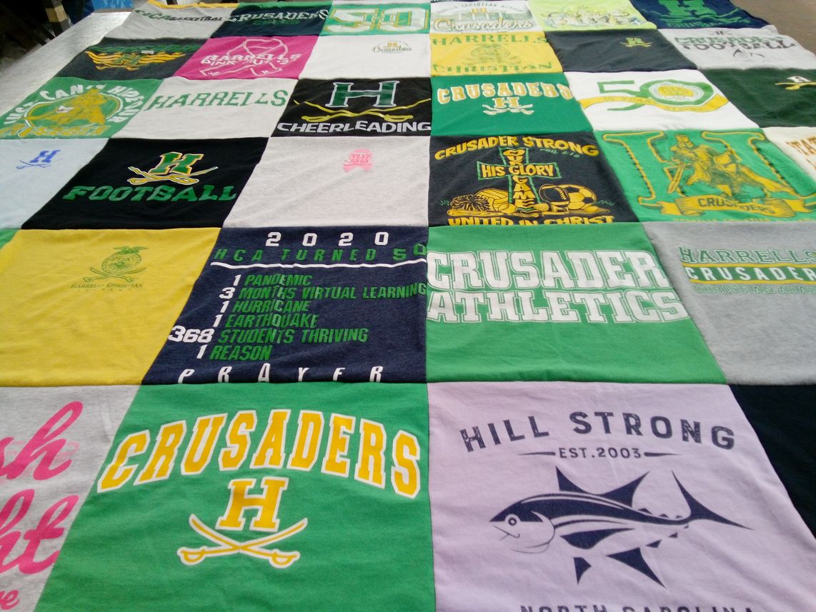 T-shirt quilt featuring crusaders by Susan from NC