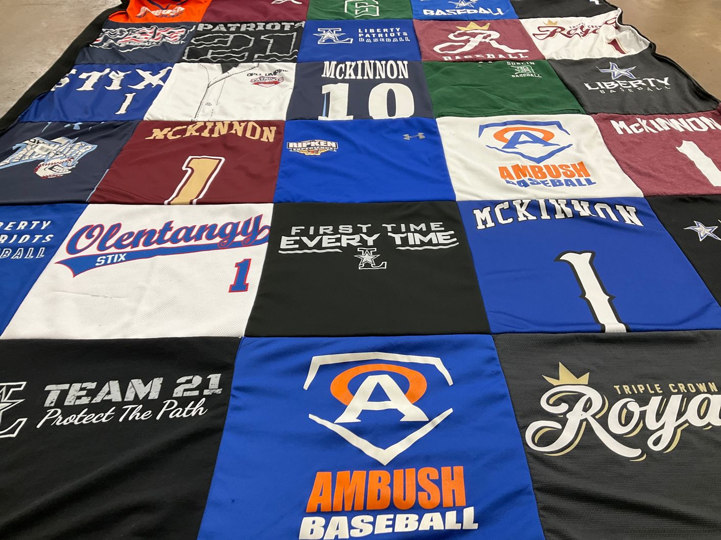 T-shirt quilt from oletantagy high school, liberty high school by Stephanie from OH