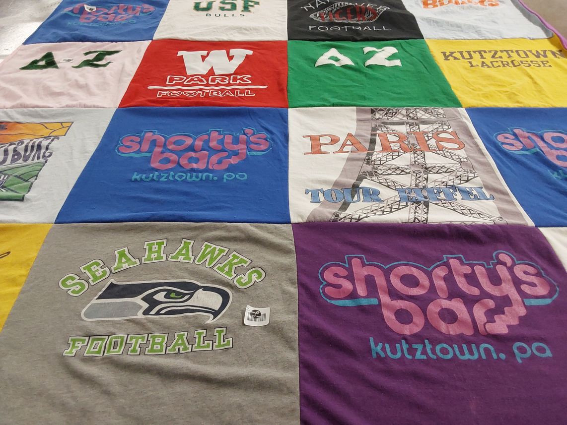 T-shirt quilt featuring university of south florida football, park football by Christine from NJ