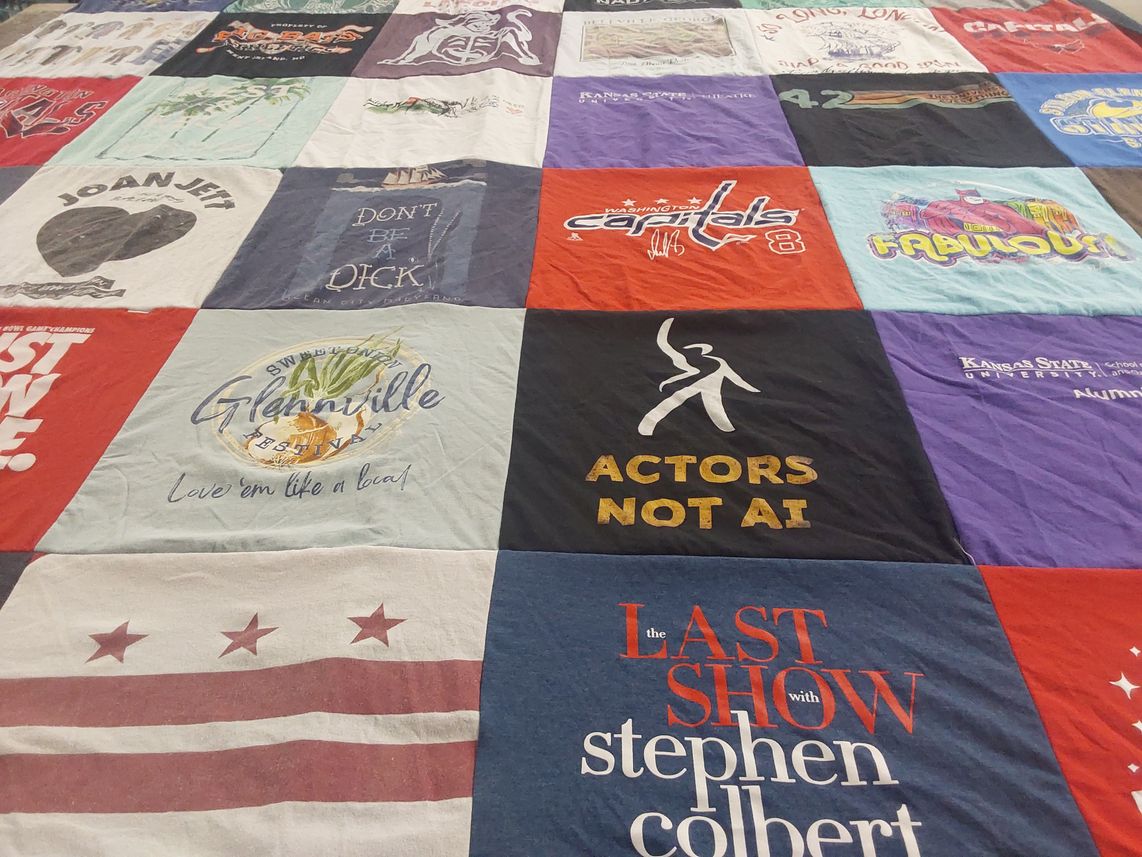 T-shirt quilt featuring washington capitals by Ashley from GA