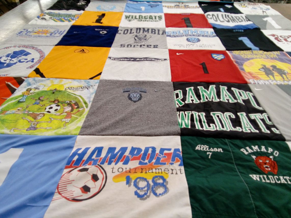 T-shirt quilt featuring ramapo wildcats by Allison from NJ