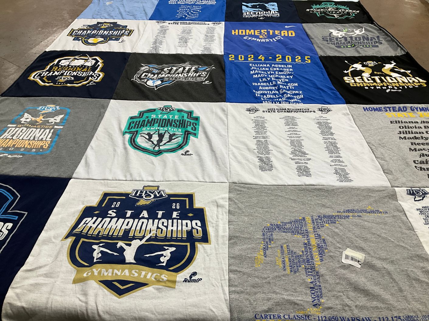 T-shirt quilt from homestead high school by Heather from IN