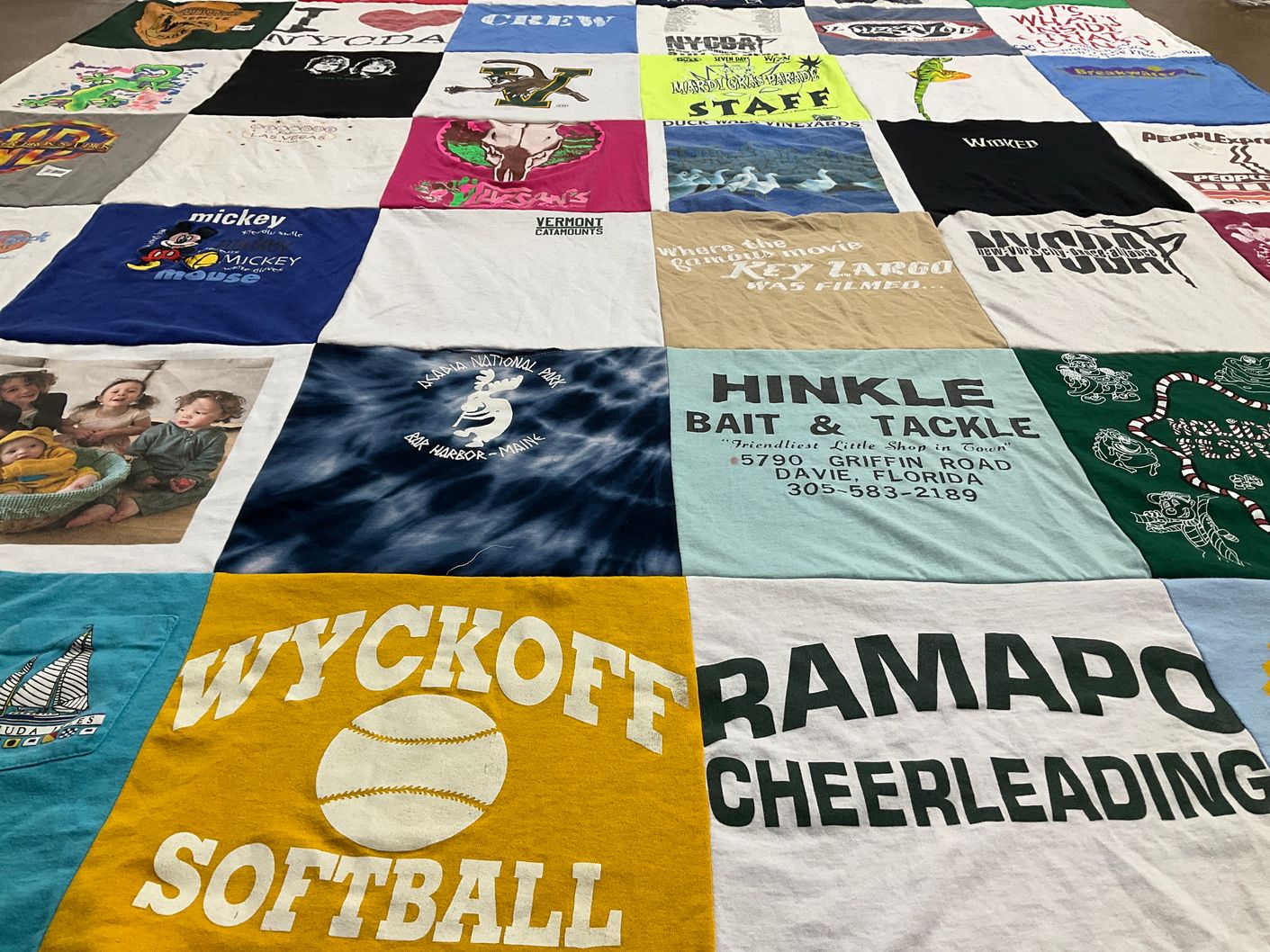 T-shirt quilt featuring wyckoff softball by jae from NJ