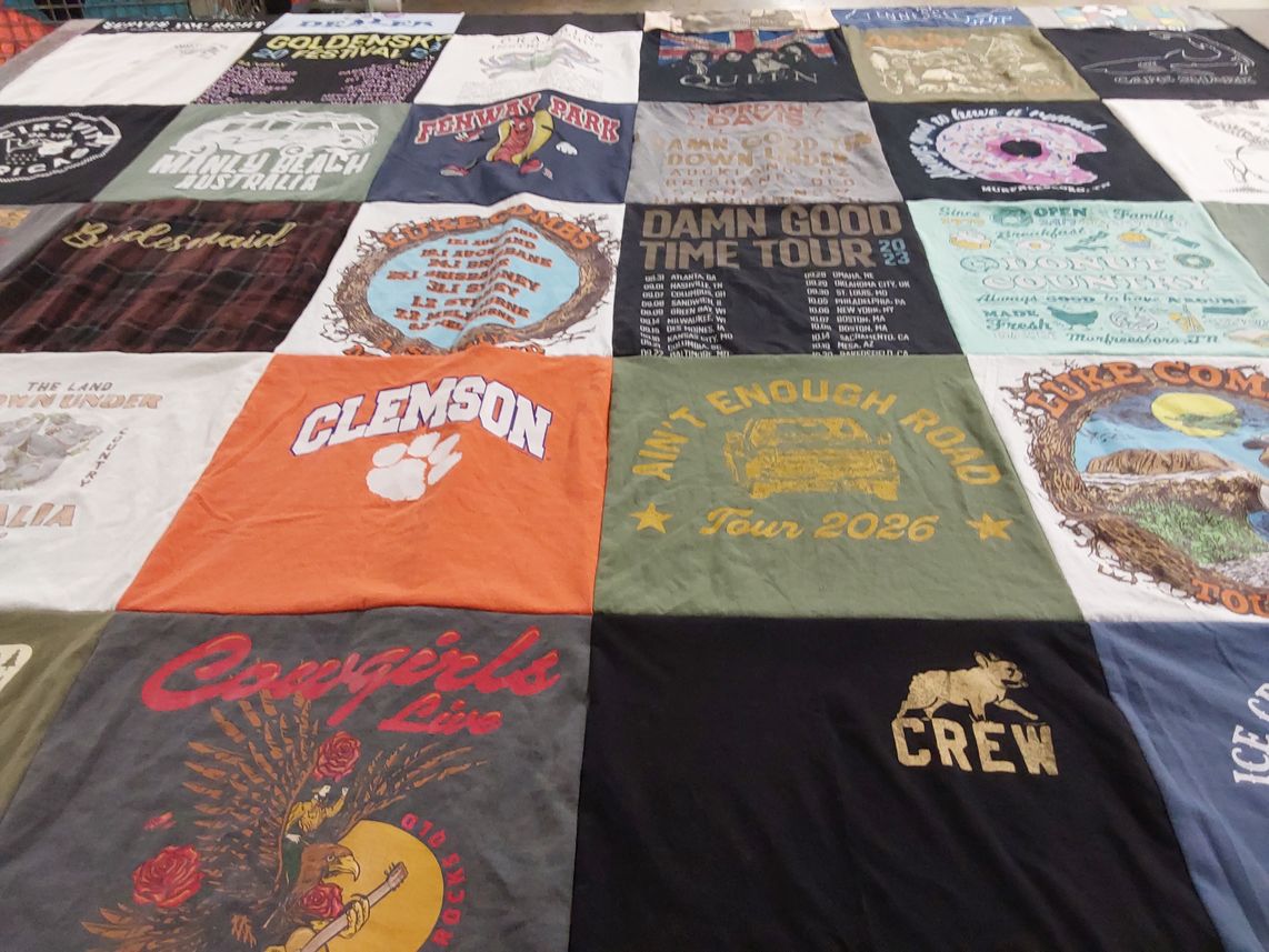 T-shirt quilt from clemson university by Katherine from TN