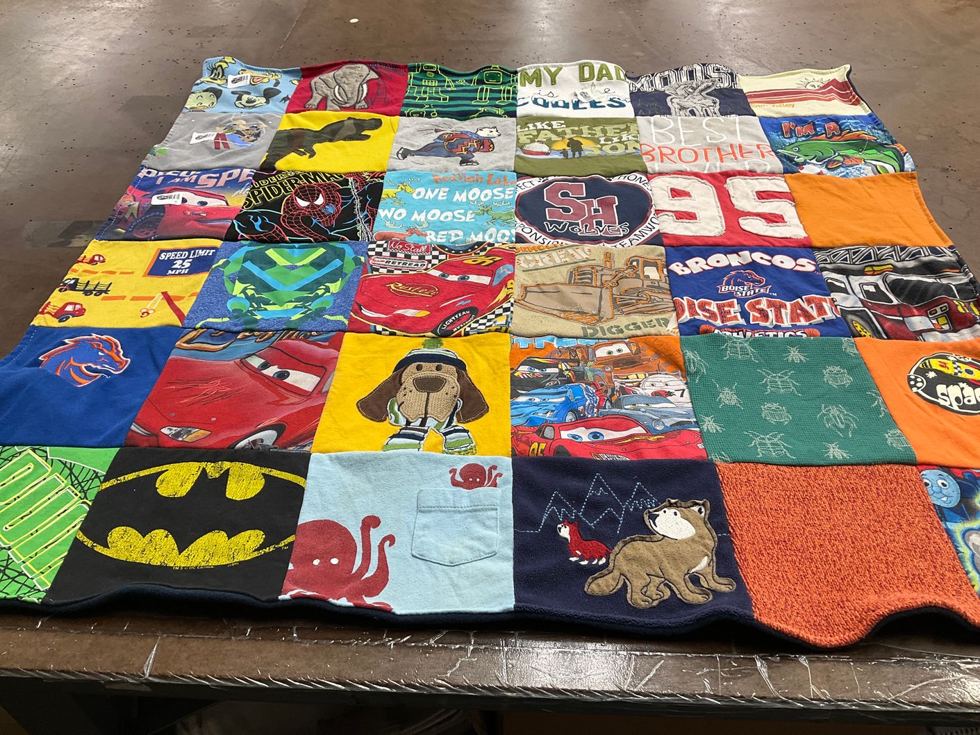 T-shirt quilt featuring idaho state university broncos by Robyn/Roddy from ID