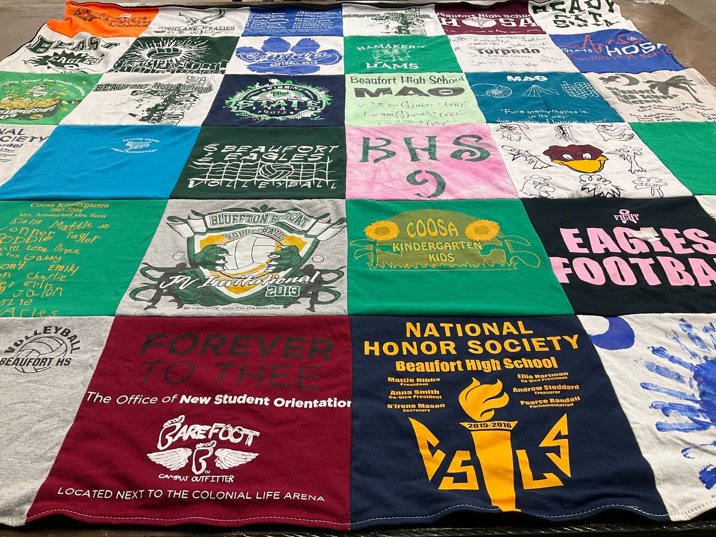 T-shirt quilt featuring eagles football by Dawn from SC