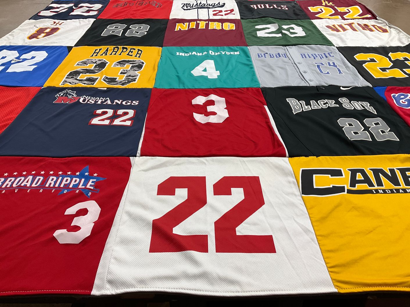 T-shirt quilt from indiana mustangs by Chrystal from IN