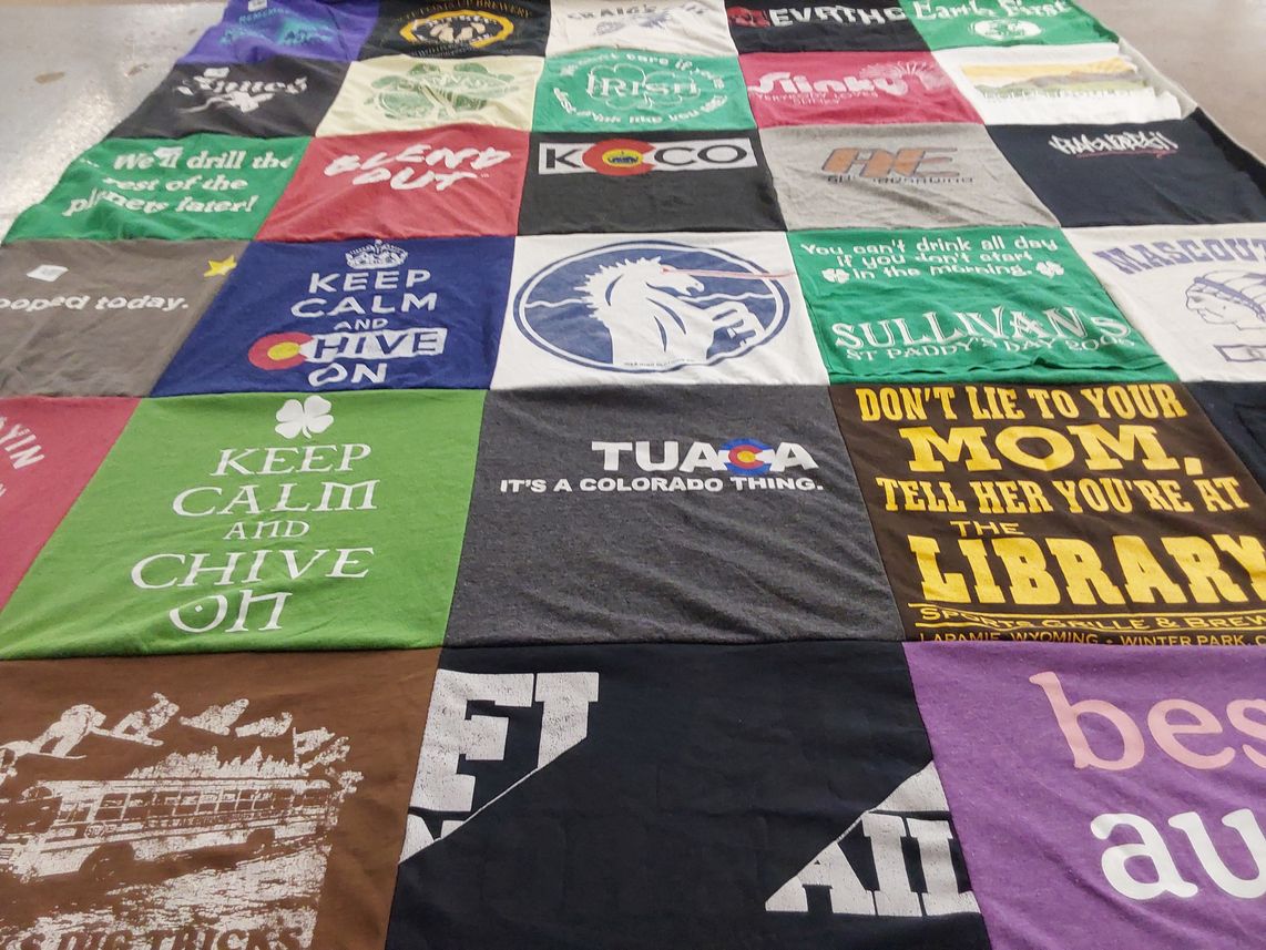 T-shirt quilt with colorado culture, st patrick's day themes by Andrew from CO