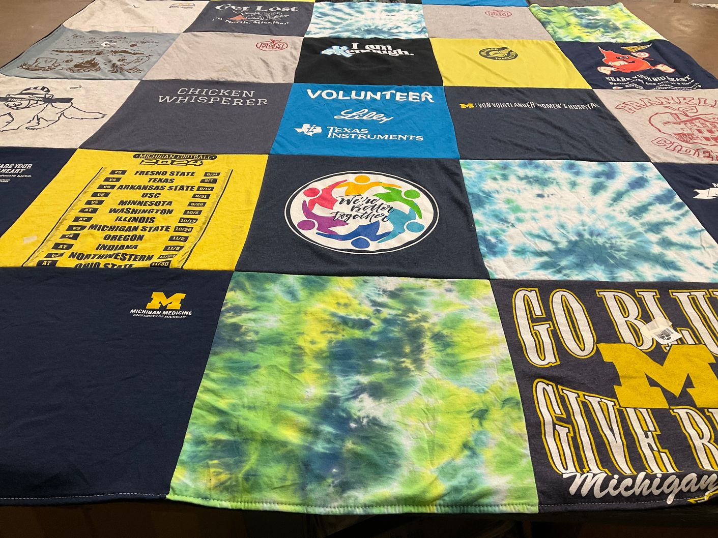 T-shirt quilt featuring michigan state university by Anik from MI