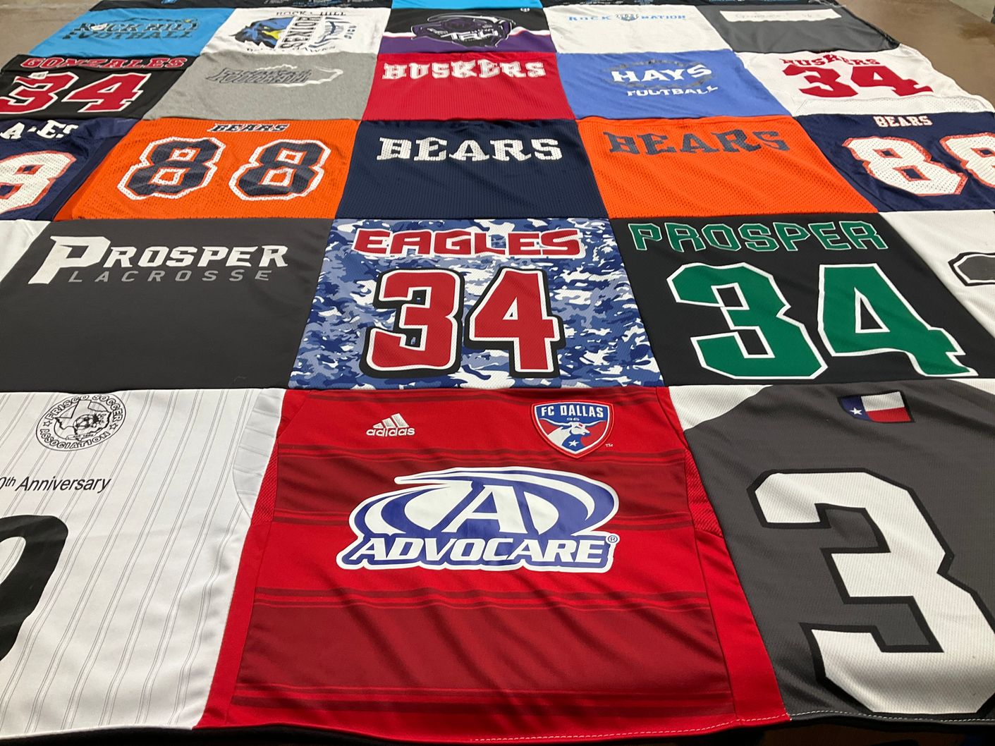 T-shirt quilt featuring fc dallas by Whitney from TX