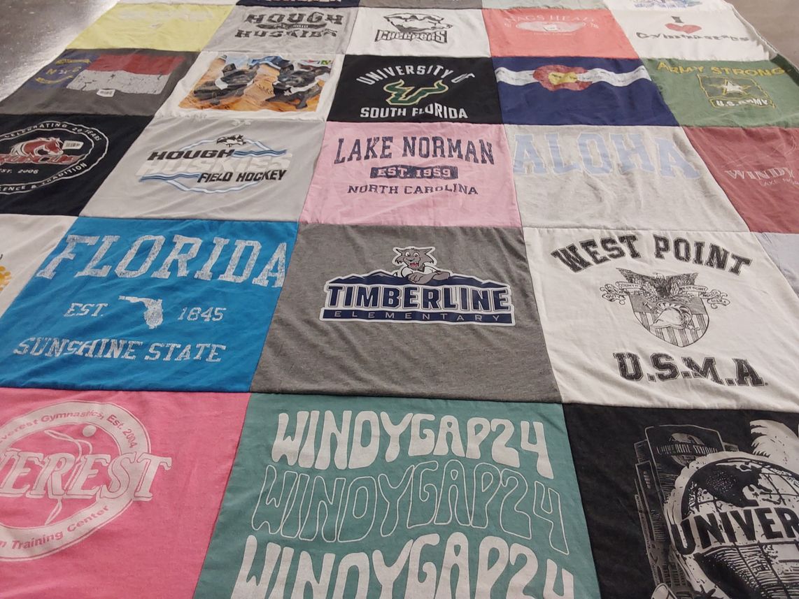 T-shirt quilt featuring hough field hockey by Jackie from NC