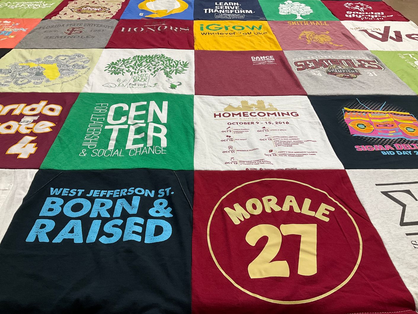 T-shirt quilt from florida state university by Megan from CO