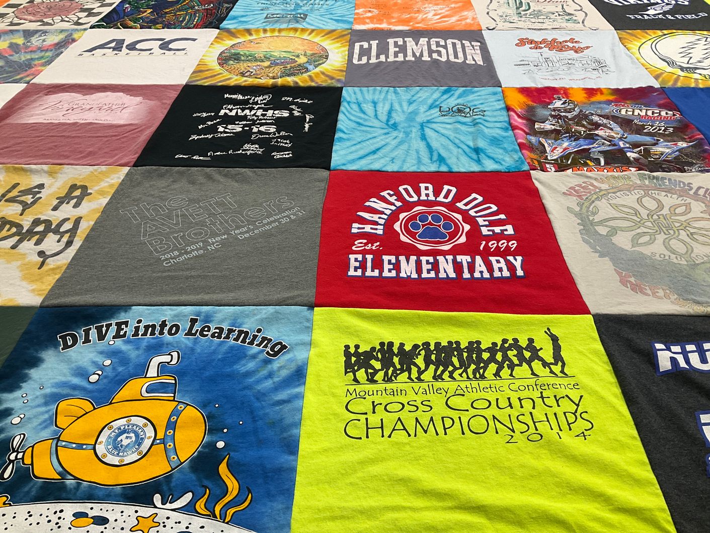 T-shirt quilt featuring clemson university by Erica from NC