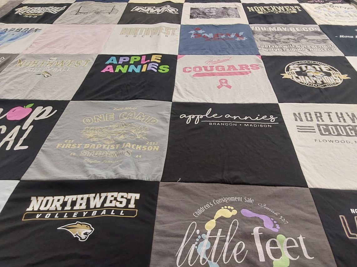 T-shirt quilt from northwest volleyball, northwest cougars by Grace from MS