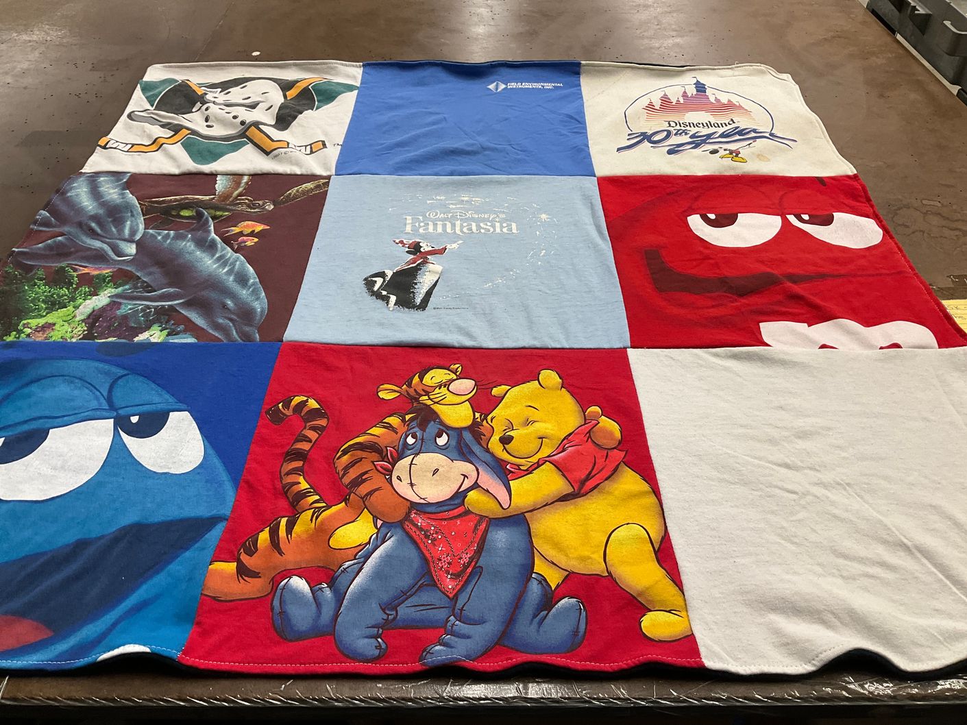 T-shirt quilt with animation, disney themes by Laila from CA