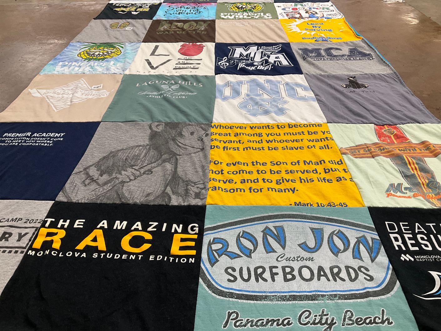 T-shirt quilt featuring mca, music department by Jessica from OH