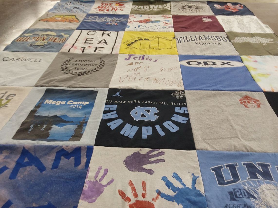 T-shirt quilt from university of north carolina by Lynnette from NC