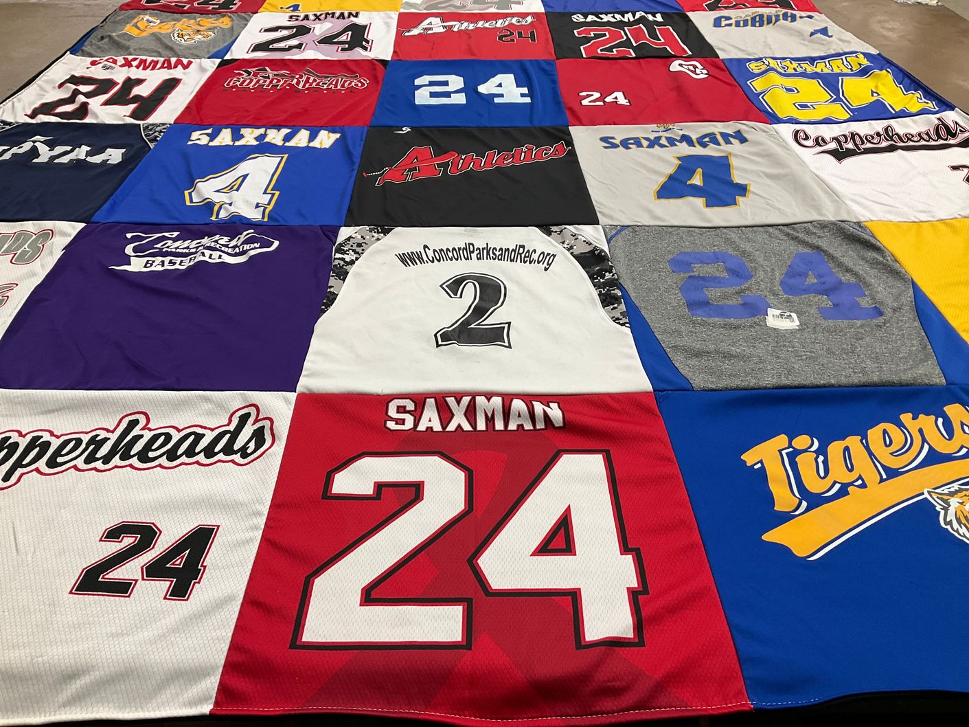T-shirt quilt featuring copperheads, tigers by Krista from NC