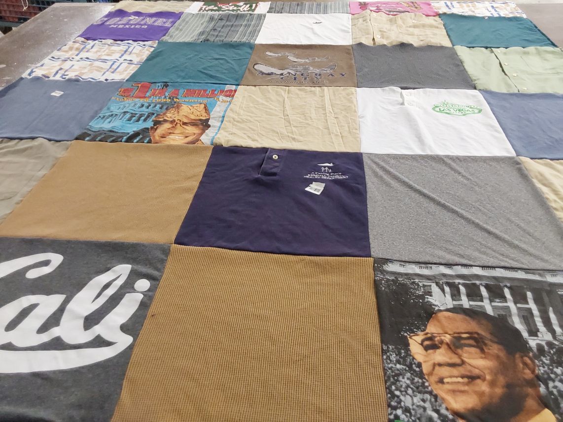 T-shirt quilt with fashion, textiles themes by Tanesha from IL
