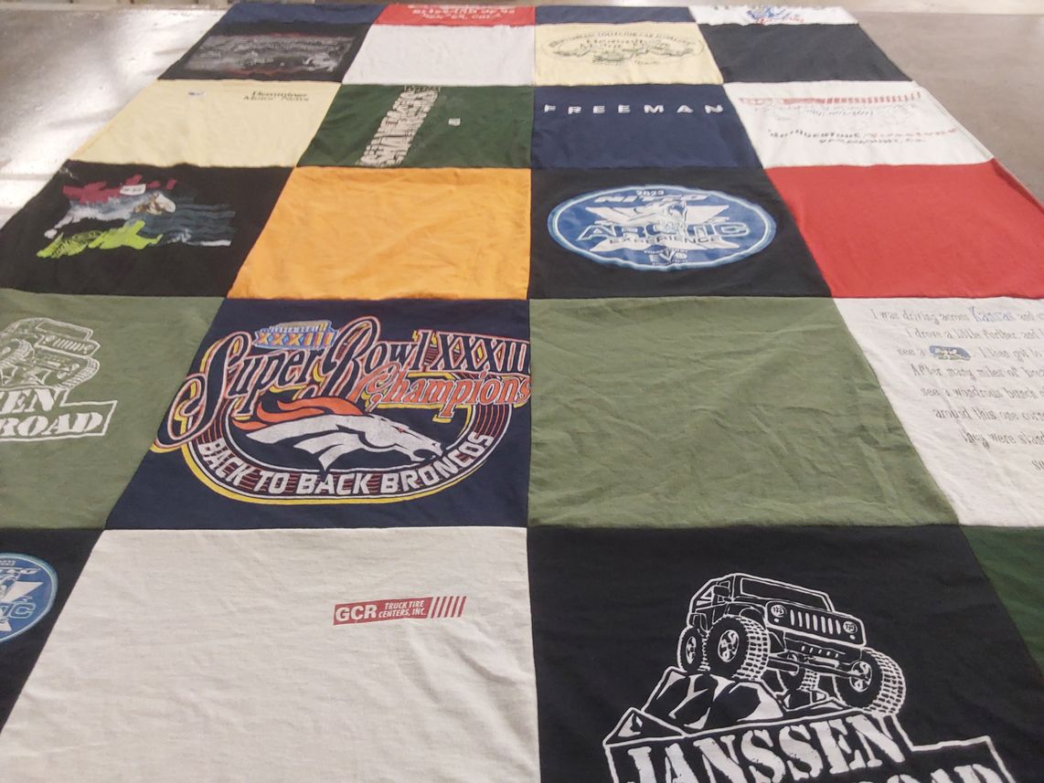 T-shirt quilt featuring denver broncos by Randy from AZ