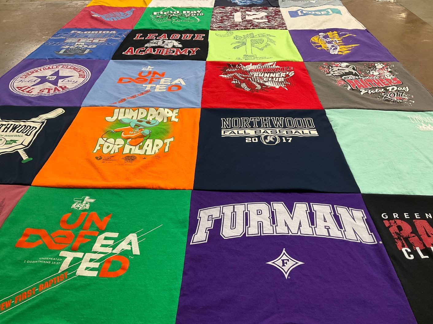 T-shirt quilt featuring northwood high school baseball by Ashley from SC
