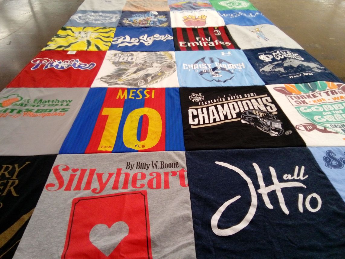 T-shirt quilt featuring philadelphia phillies, miami dolphins by James from SC
