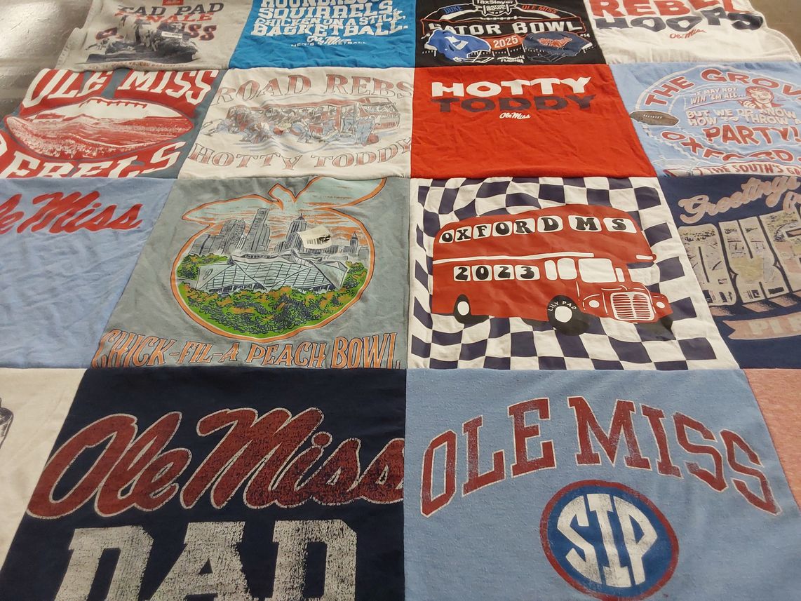 T-shirt quilt featuring ole miss rebels by Kim from NC