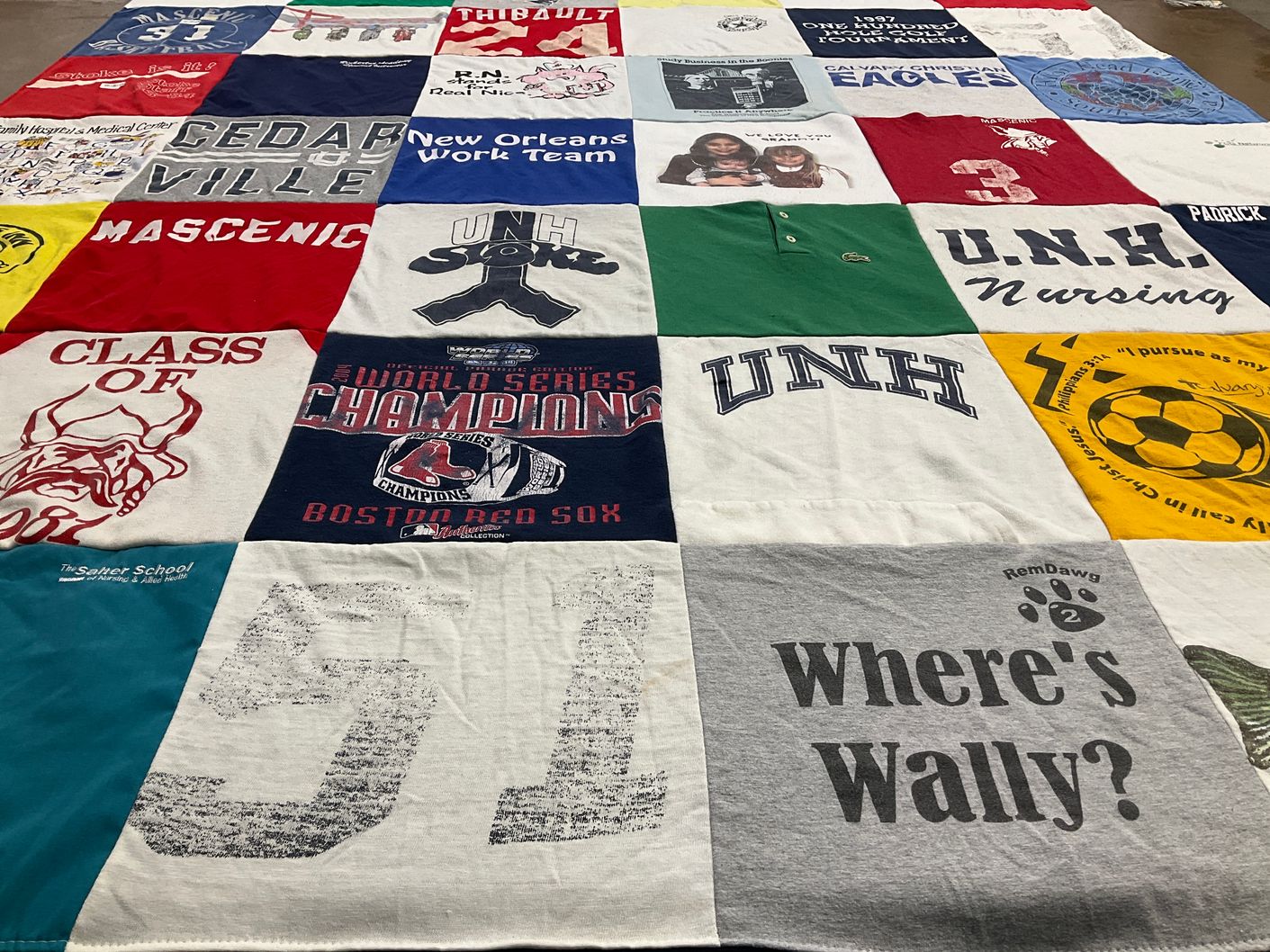 T-shirt quilt featuring boston red sox by Michele from NH