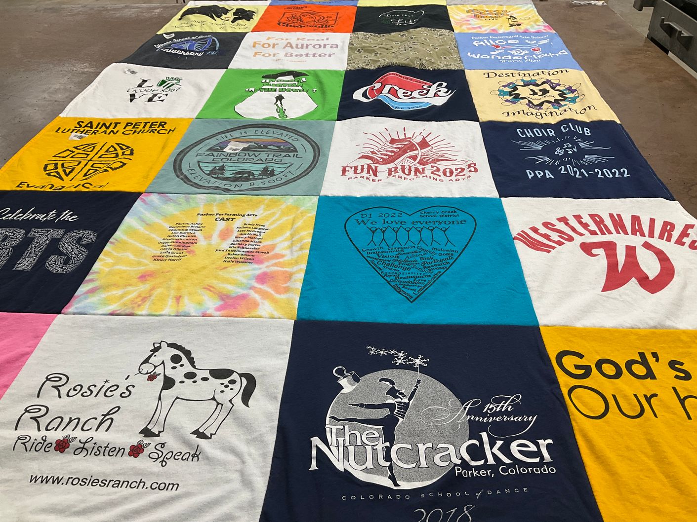 T-shirt quilt from saint peter lutheran church by Kristine from CO