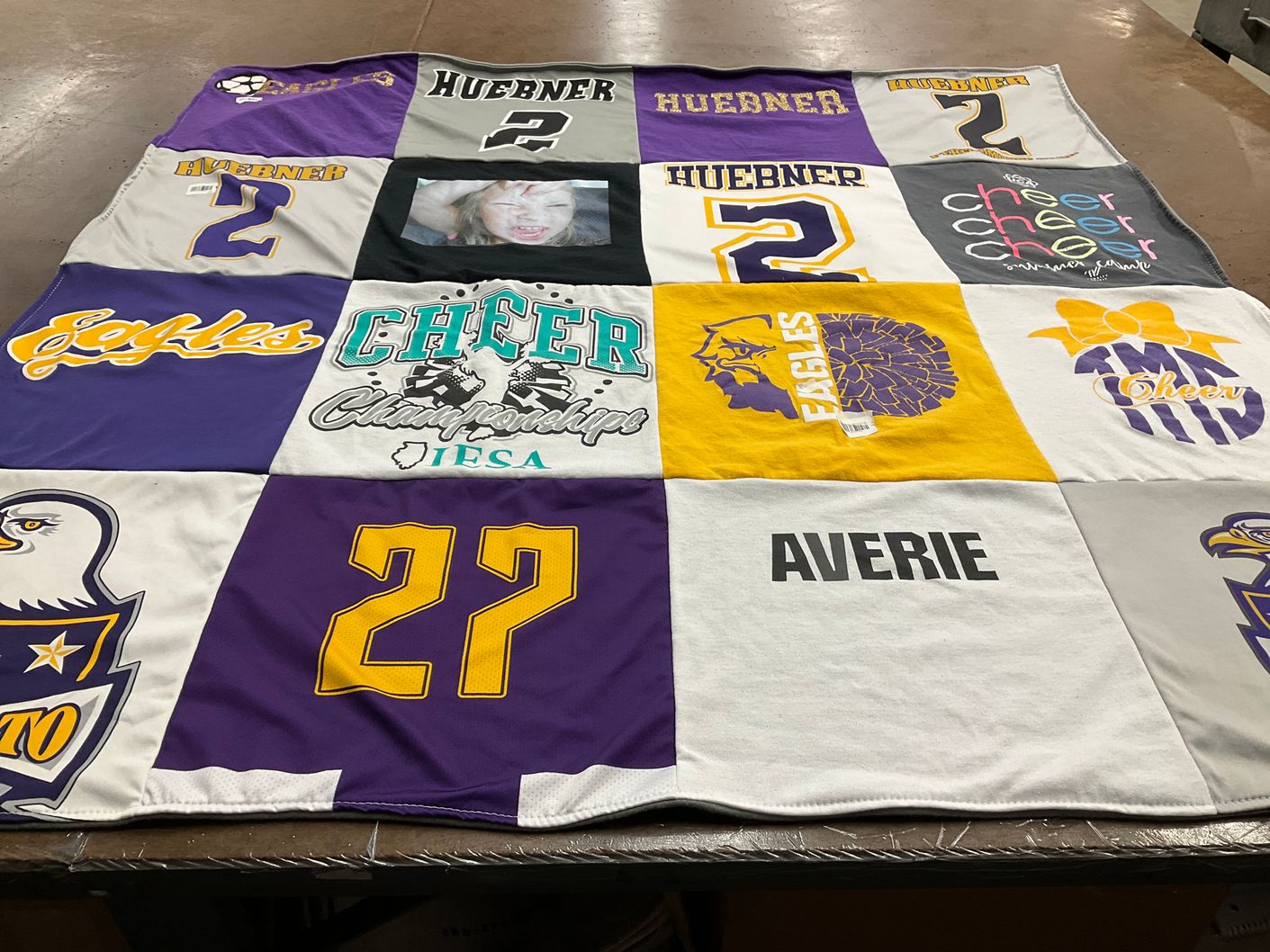 T-shirt quilt featuring eagles by Tara from IL