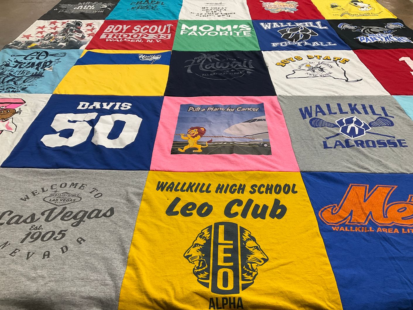 T-shirt quilt from wallkill high school by Kimberly from NY